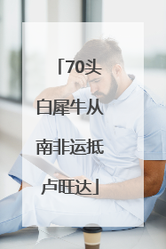 70头白犀牛从南非运抵卢旺达