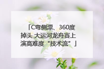 C弯侧漂、360度掉头 大运河龙舟赛上演高难度“技术流”