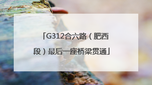 G312合六路（肥西段）最后一座桥梁贯通